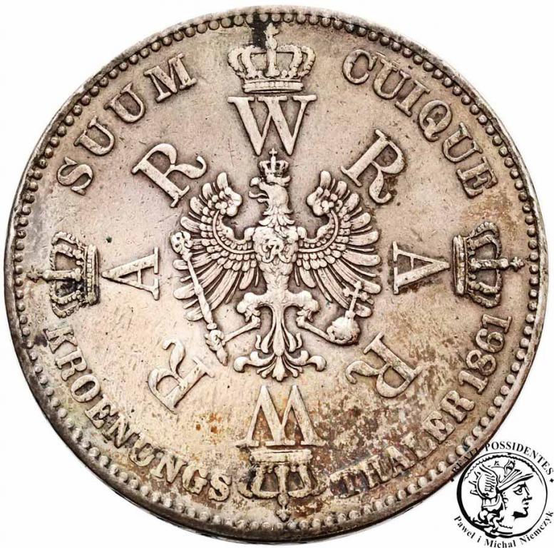Niemcy Prusy talar 1861 koronacyjny st.3-