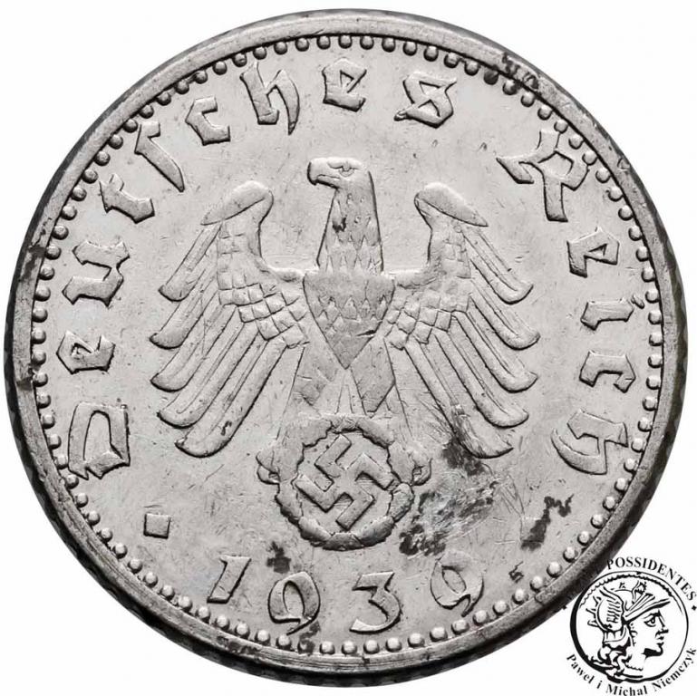 Niemcy III Rzesza 50 Pfennig 1939 G st.3+