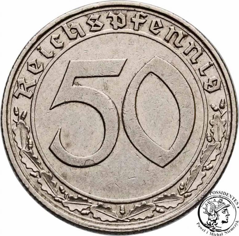 Niemcy III Rzesza 50 Pfennig 1938 E st.2-