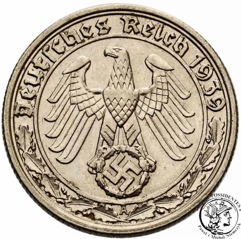 Niemcy III Rzesza 50 Pfennig 1939 A st.2/2-