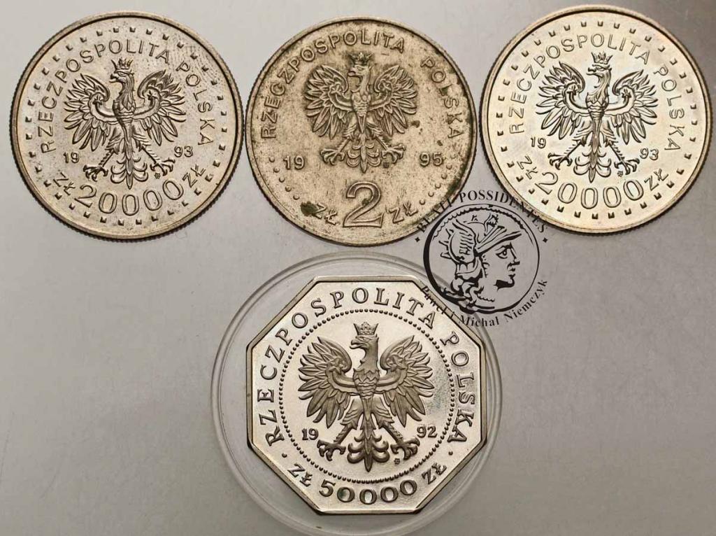 Zestaw monet polskich 1992 - 1995 różne st. 1-/2+