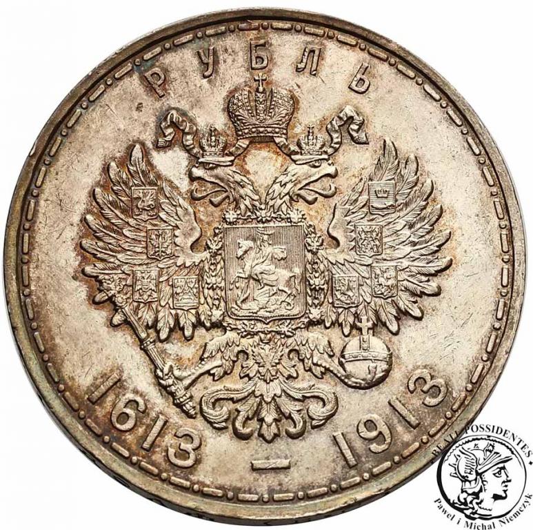 Rosja Mikołaj II rubel 1913 Romanow st. 2