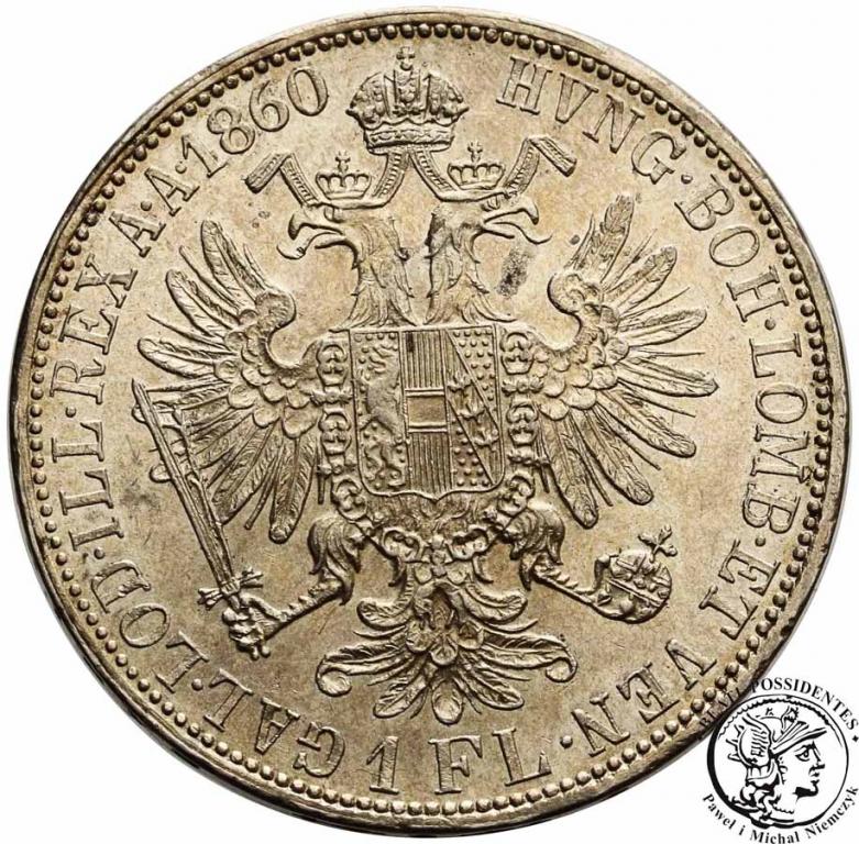 Austria 1 floren 1860 A Wiedeń st. 1-