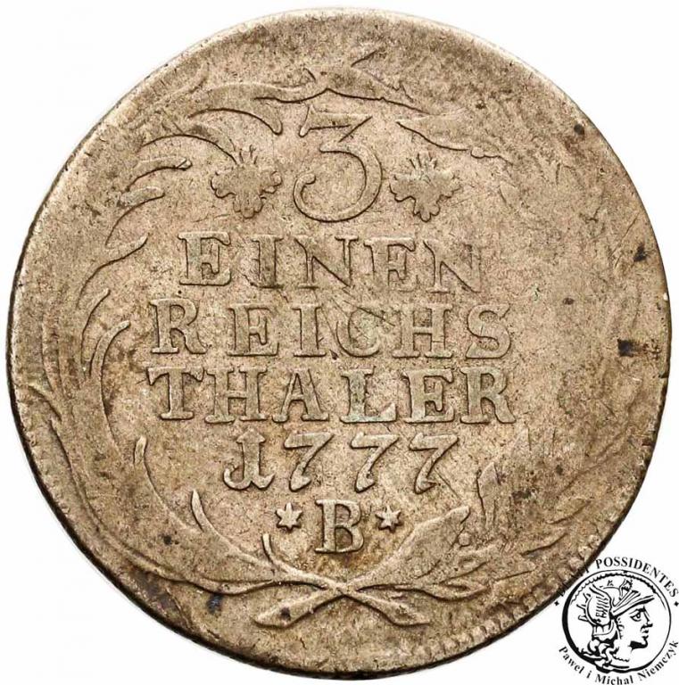 Niemcy Prusy 1/3 talara 1777 B (Wrocław) st.3