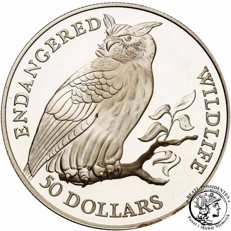 Cook Islands 50 dolarów 1991 sowa st. L-