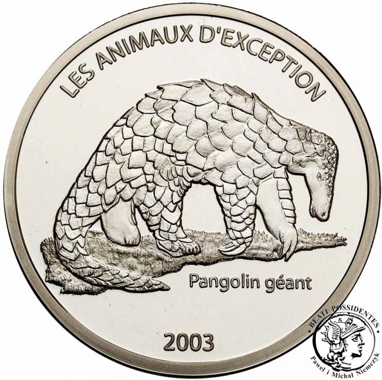 Kongo 10 franków 2003 jaszczur st. L