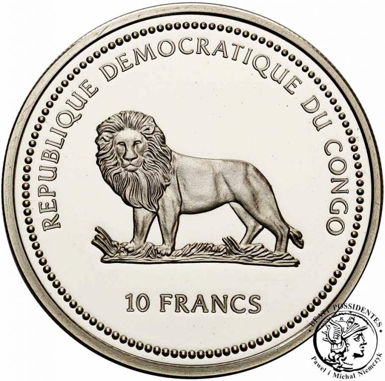 Kongo 10 franków 2003 delfin st. L