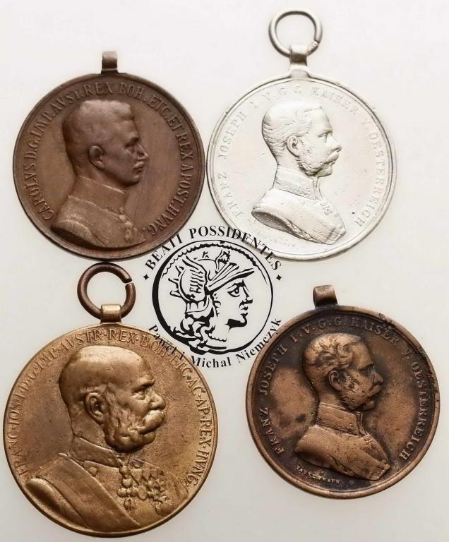 Austria medal Franciszek Józef  lot 4 szt