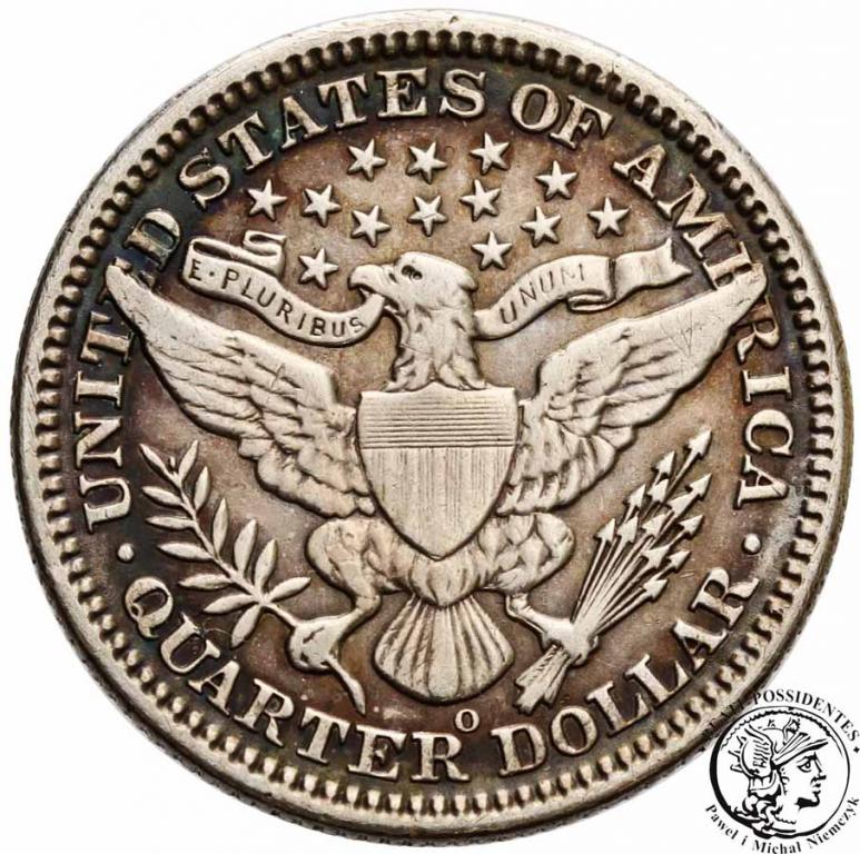 USA 1/4 dolara 1908 D Denver st.3+