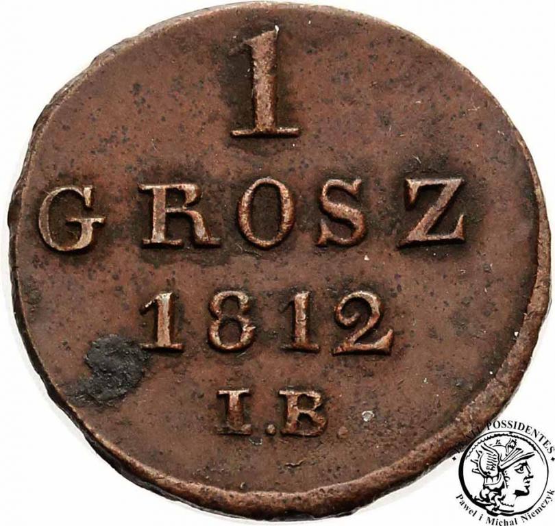 Polska Księstwo Warszawskie grosz 1812 IB st.3/3+