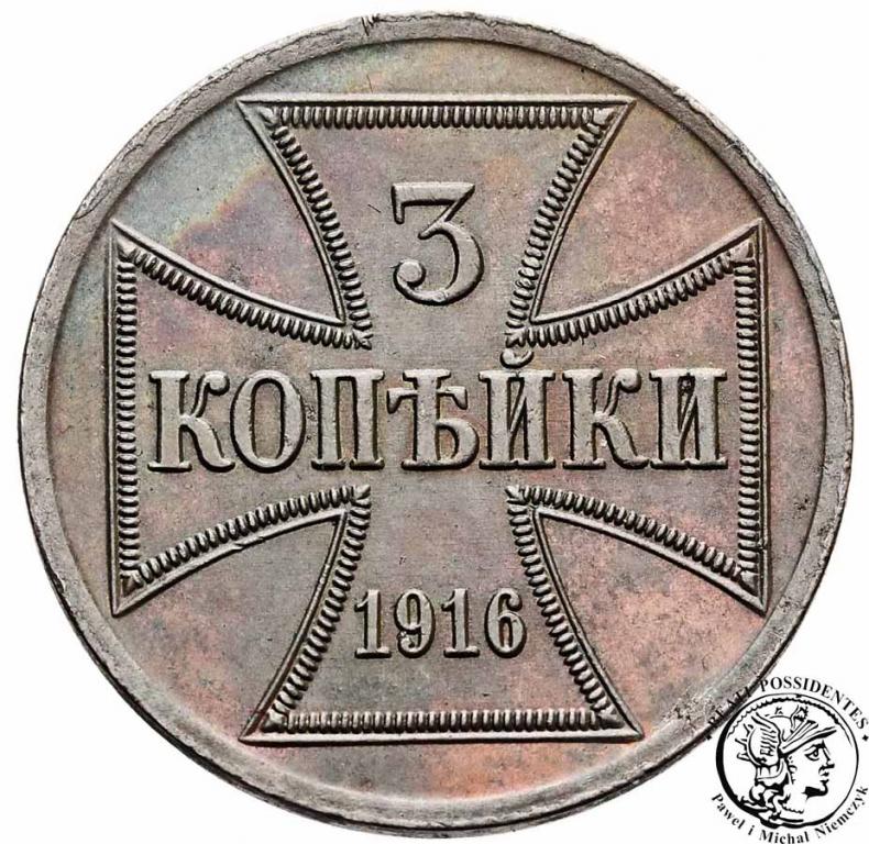 Polska OST 3 kopiejki 1916 A st.1