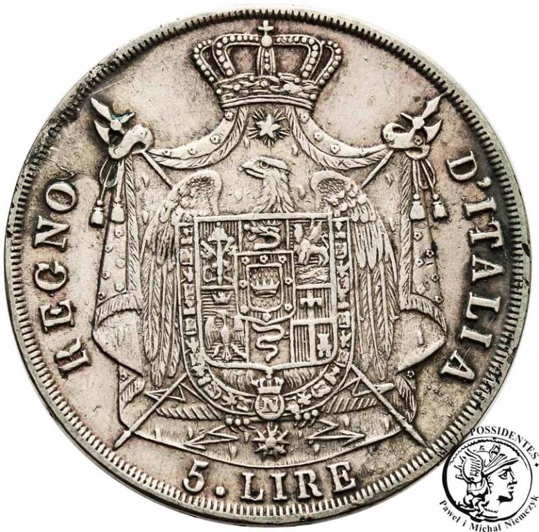 Włochy Napoleon I 5 lire 1812 M = Milan st.3