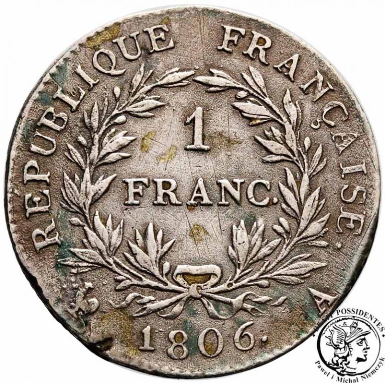 Francja 1 frank 1806 A Napoleon I st.3