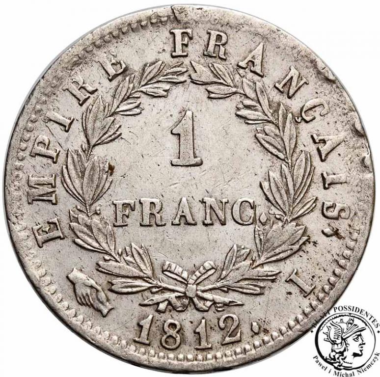 Francja 1 frank 1812 I Napoleon I st.2-