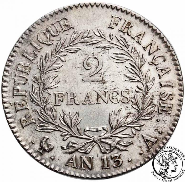 Francja 2 franki AN 13 A Napoleon I st.2