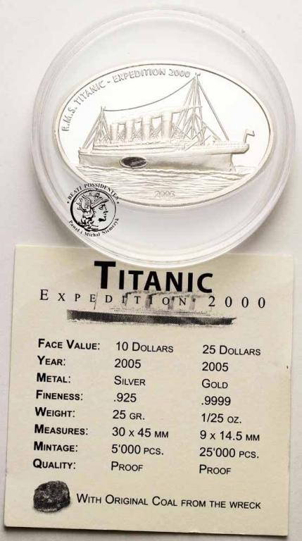 Liberia 10 dolarów Titanic 2000 st. L