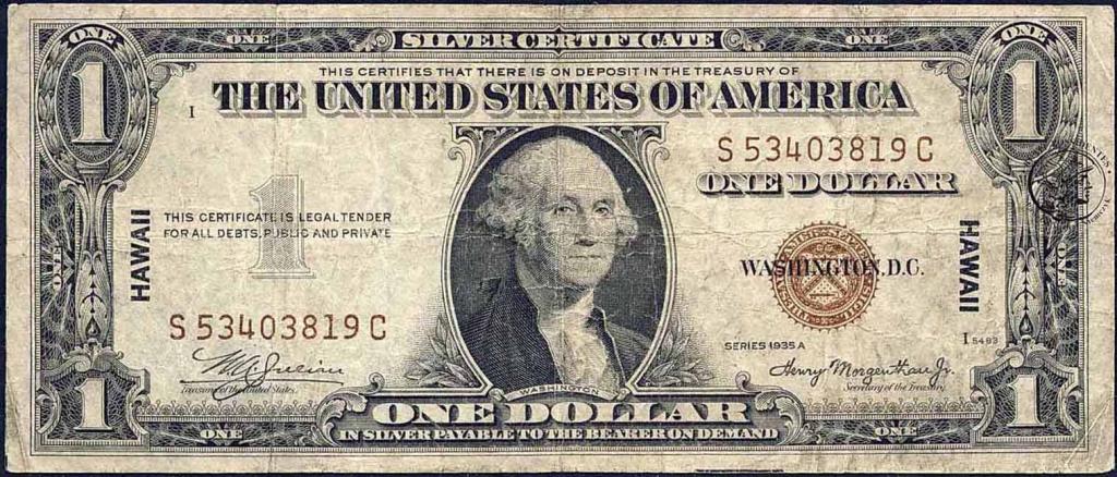USA 1 dolar 1935 HAWAII SILVER st.4