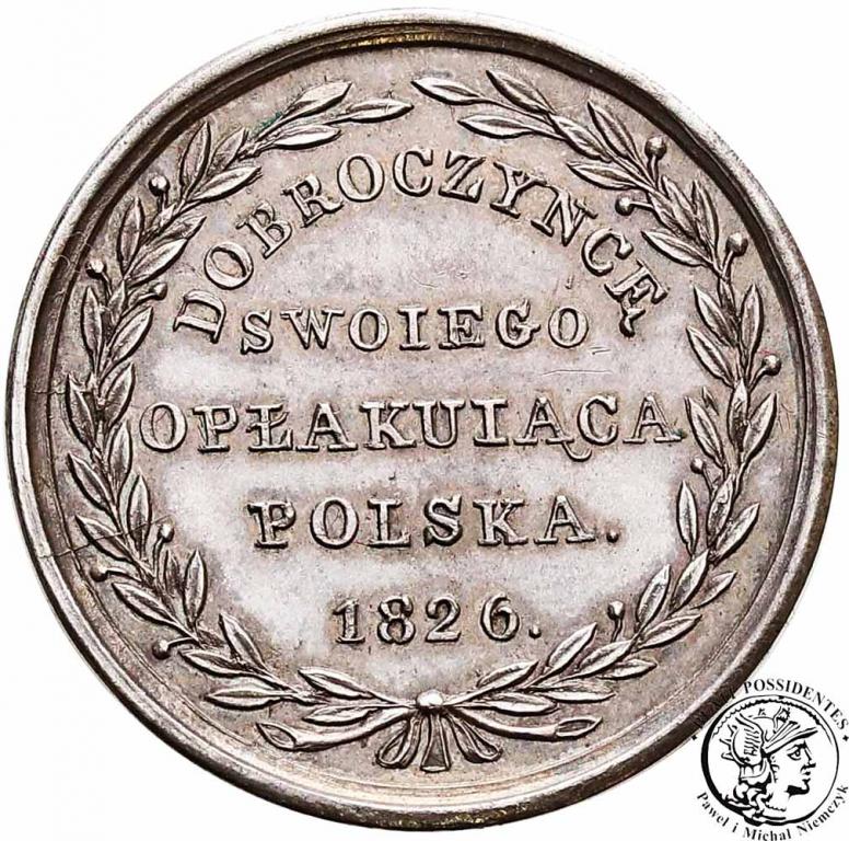 Medal 1826 na śmierć Aleksandra I SREBRO RZADKI s2