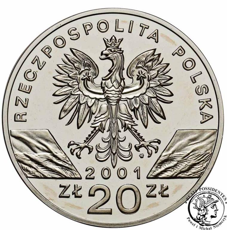 Polska III RP 20 złotych Paź Królowej 2001 st.L