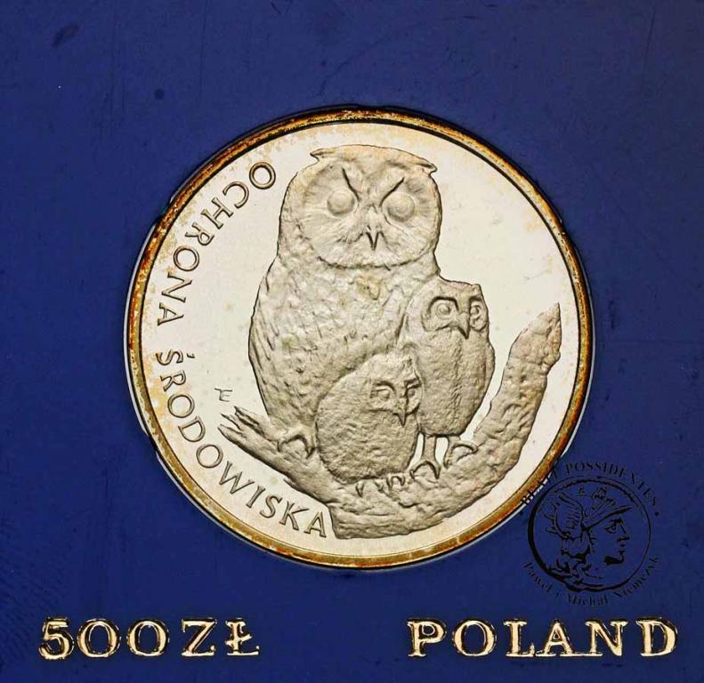 Polska PRL 500 złotych 1986 Sowa z młodymi st. L
