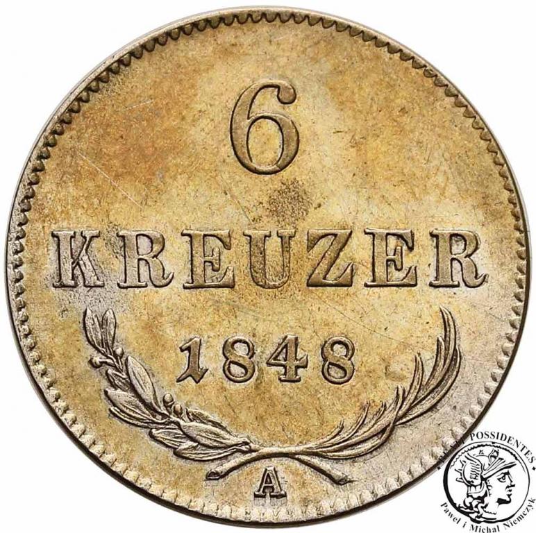 Austria 6 Krajcarów 1848 A Wiedeń st.2