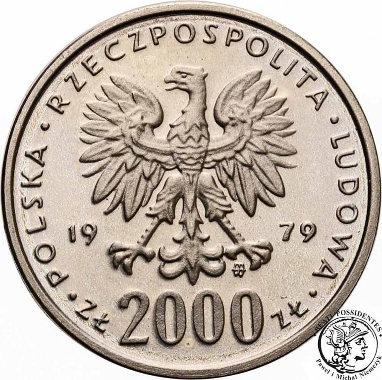 PRÓBA Nikiel 2000 złotych 1979 Mieszko I st.L