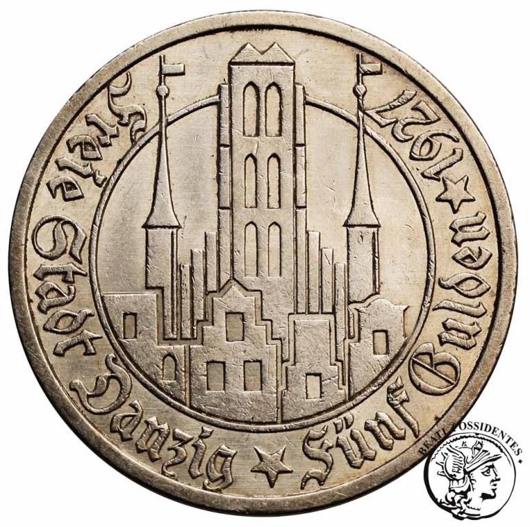 Wolne Miasto Gdańsk Danzig 5 Guldenów 1927 st.2