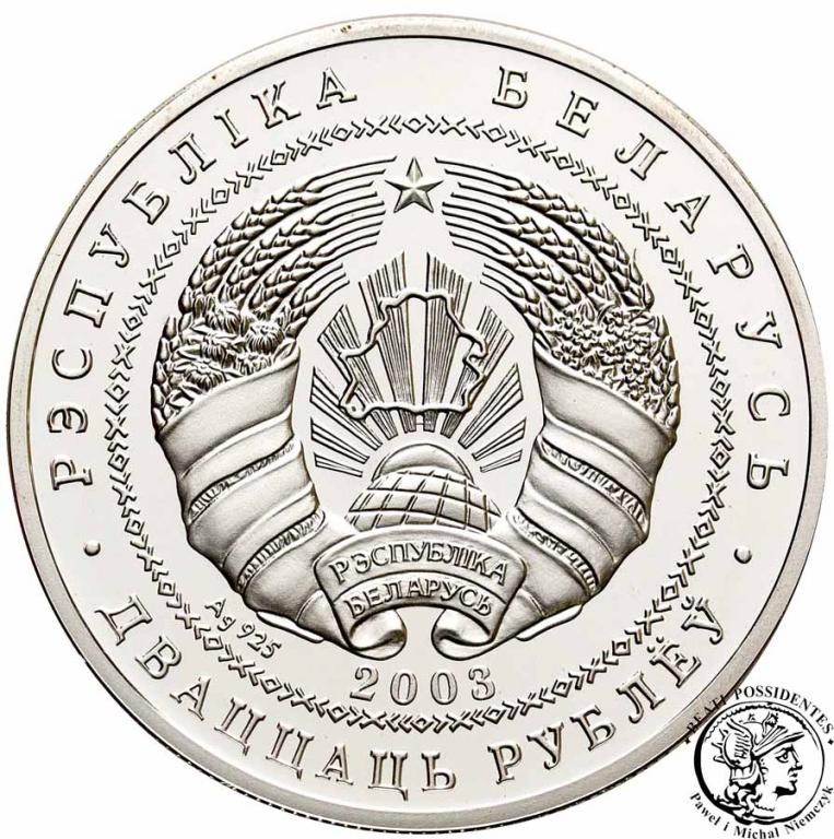 Białoruś 20 Rubli 2003 łabędź st.L