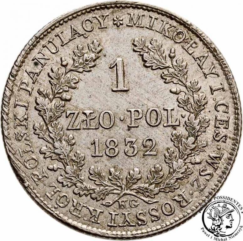 Polska 1 złoty 1832 KG Mikołaj I st. 2