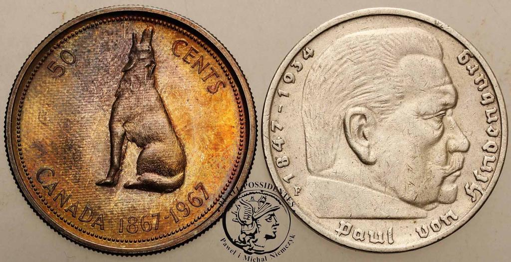 Europa dwie monety srebrne st.3