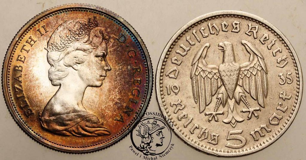 Europa dwie monety srebrne st.3