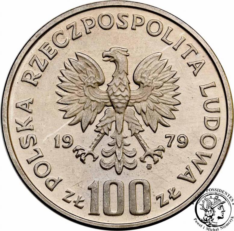 Polska PRÓBA Nikiel 100 złotych 1979 Kozica st. L