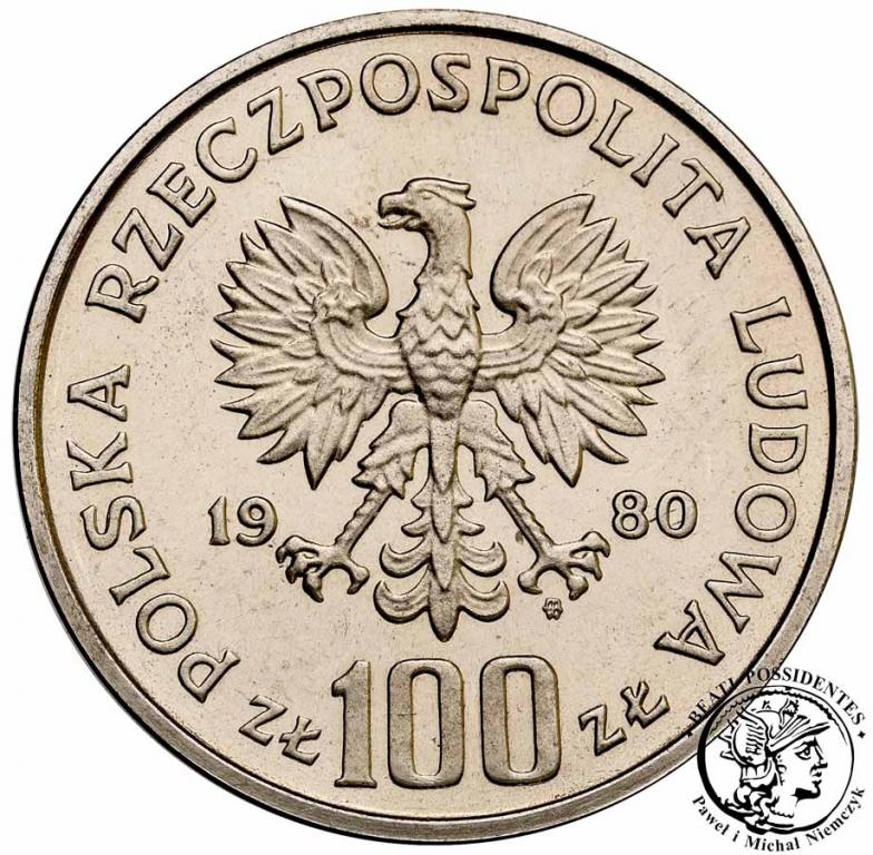 Polska PRÓBA Nikiel 100 złotych 1980 Głuszec st. L