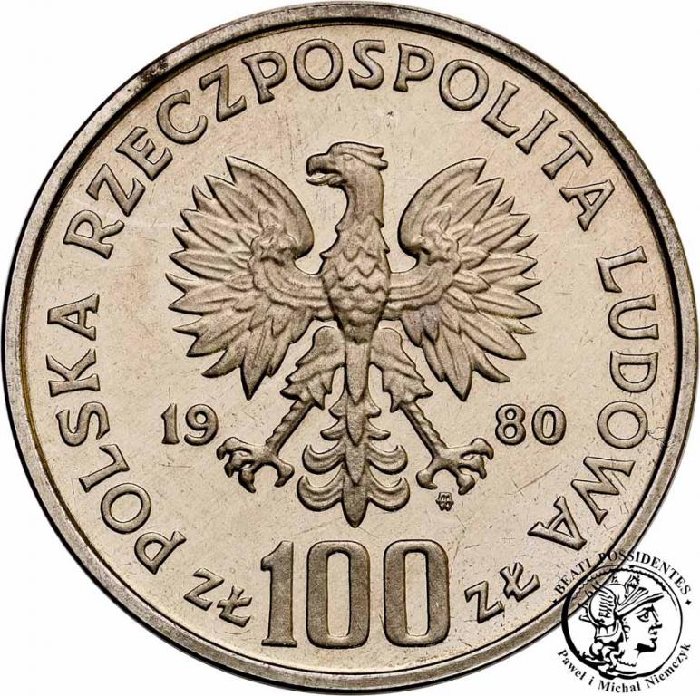 Polska PRÓBA Nikiel 100 złotych 1980 Głuszce st. L