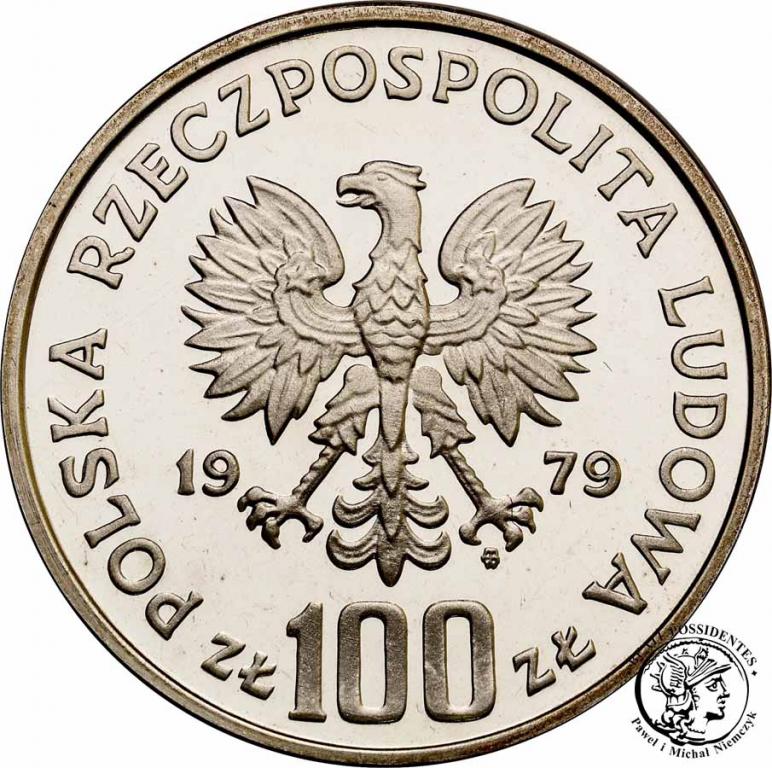 Polska PRÓBA Srebro 100 złotych 1979 Kozica stL/L-
