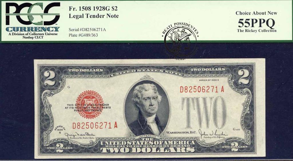 USA 2 dolary 1928 G PCGS 55 PPQ
