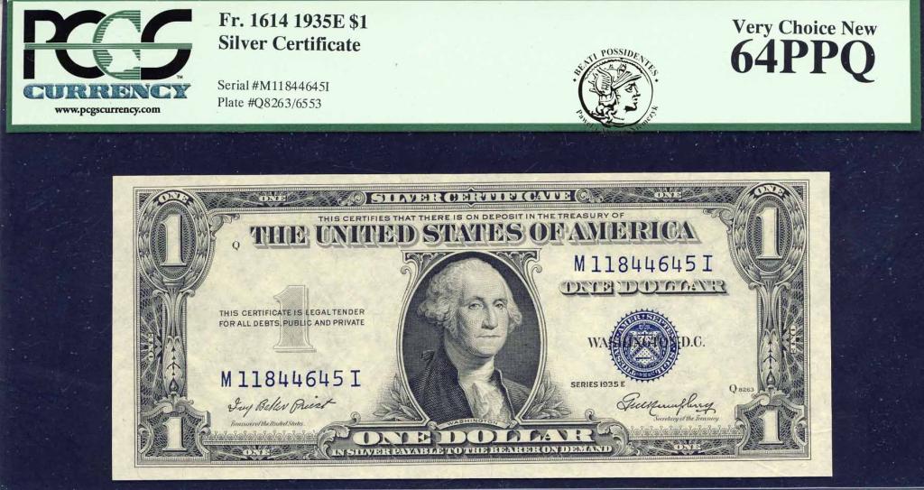 USA 1 dolar 1935 E SILVER PCGS 64 PPQ