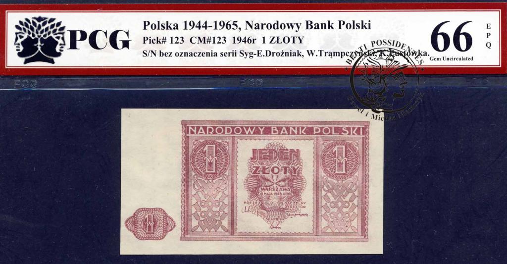 Polska 1 złoty 1946 PCG 66