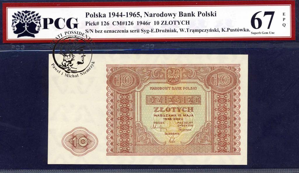 Polska 10 złotych 1946 PCG 67