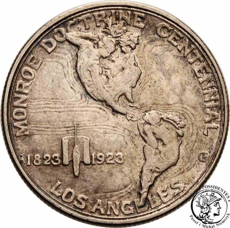 USA 1/2 dolara Monroe Doctrine 1923 st.3+