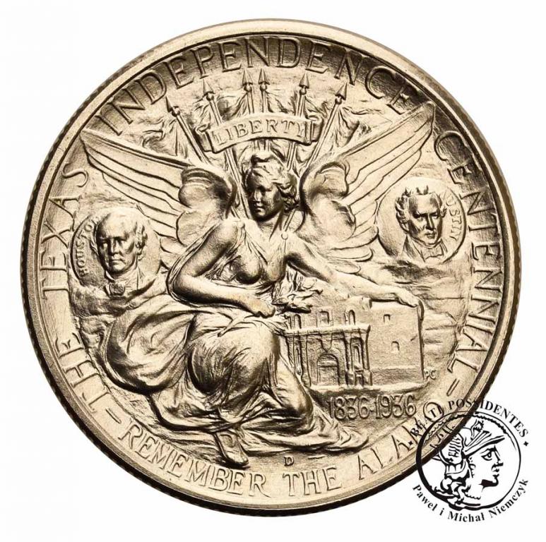 USA 1/2 dolara 1937 D Texas Independence st. 1-/2+
