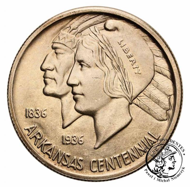 USA 1/2 dolara 1935 Arkansas Centennial st. 2+