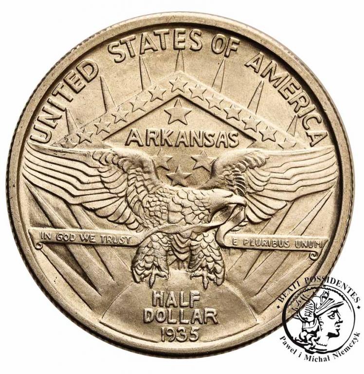 USA 1/2 dolara 1935 Arkansas Centennial st. 2+