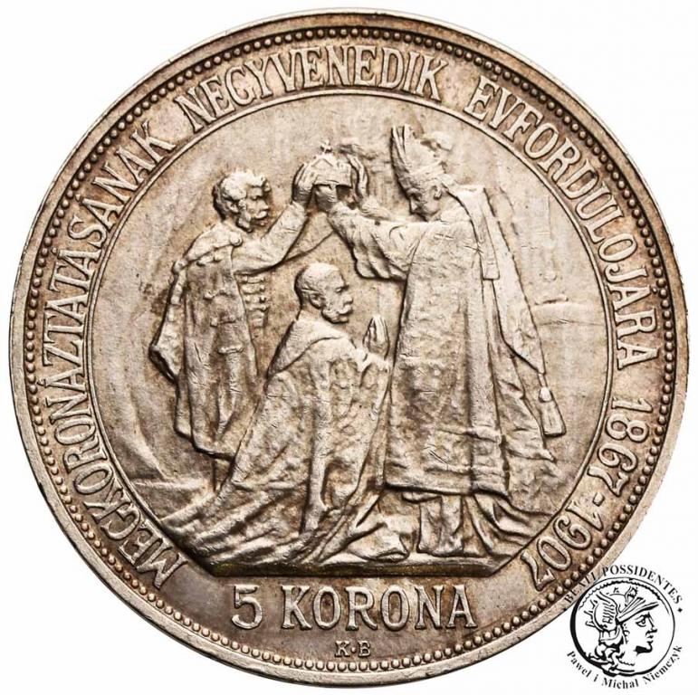 Węgry 5 Koron 1907 st.1-