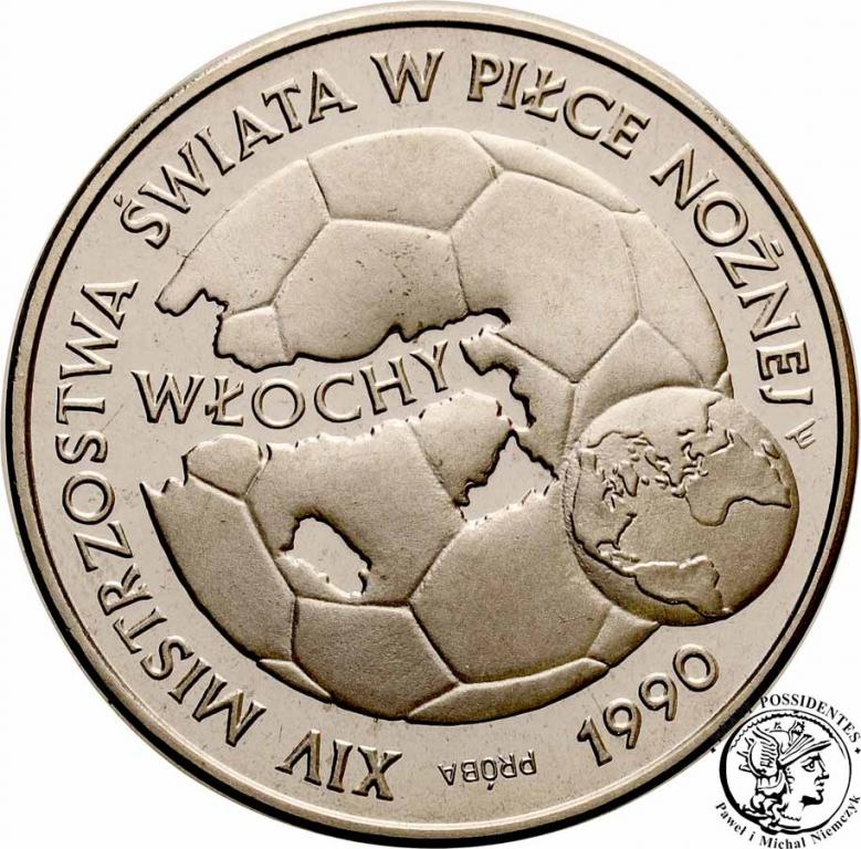 PRÓBA Nikiel 20000 złotych 1989 FIFA Włochy st. L