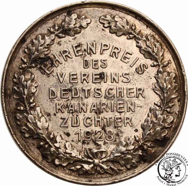 Niemcy medal 1928 wystawa kanarków st.2