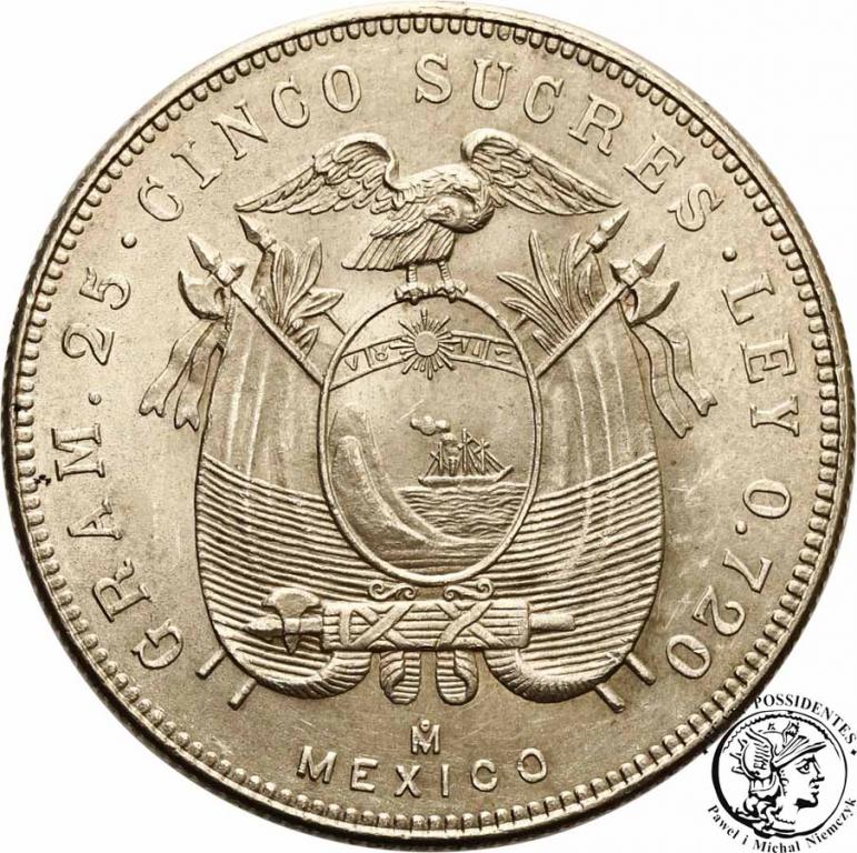 Ekwador 5 sucres 1944 st. 2-