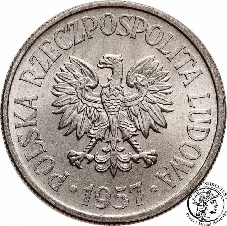 Polska PRL 50 groszy 1957 Al st.1