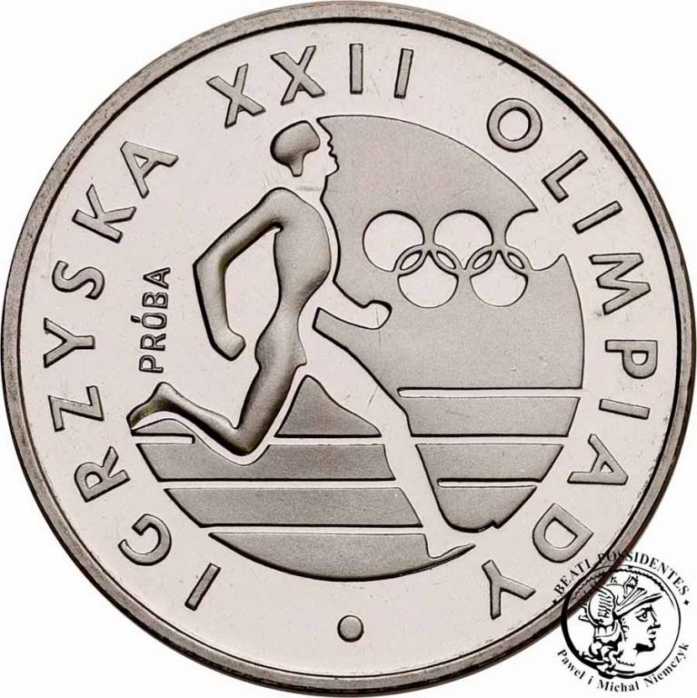 PRÓBA Nikiel 100 złotych 1980 Igrzyska XXII Oly sL