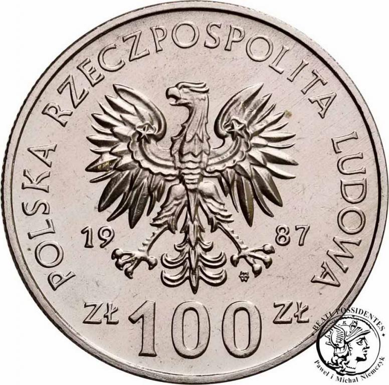 PRÓBA Nikiel 100 złotych 1987 Kazimierz Wielki stL